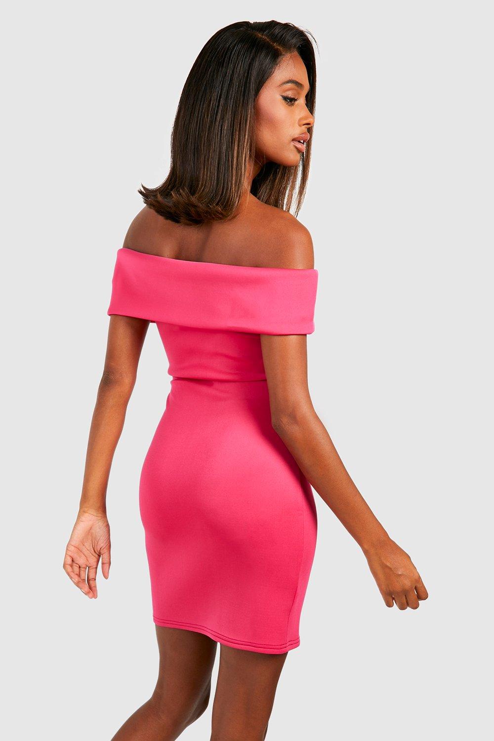 Boohoo hot pink on sale dress